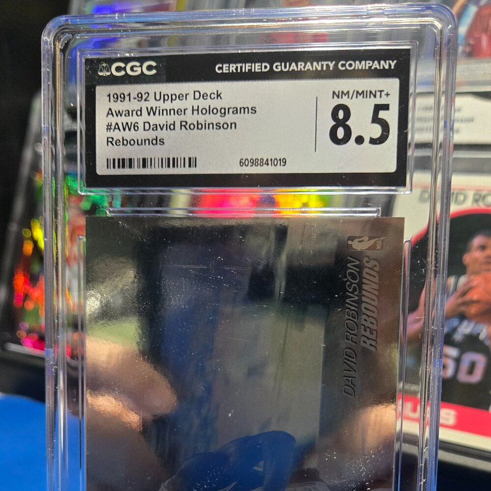 1991-92 Upper Deck AWH #AW6 David Robinson Rebounds (CGC 8.5)